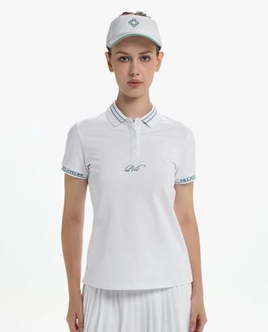  PILI - Áo polo nữ cổ bẻ tay ngắn phối viền 