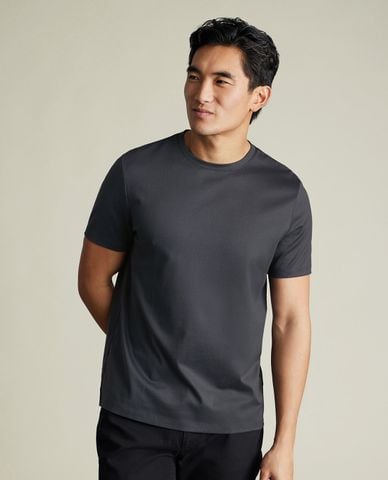  CHARLES TYRWHITT - Áo thun nam cổ tròn tay ngắn Pure Cotton 