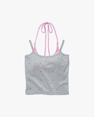  BAD RABBIT CLUB - Áo hai dây nữ cổ yếm phối layer Lil Guava 