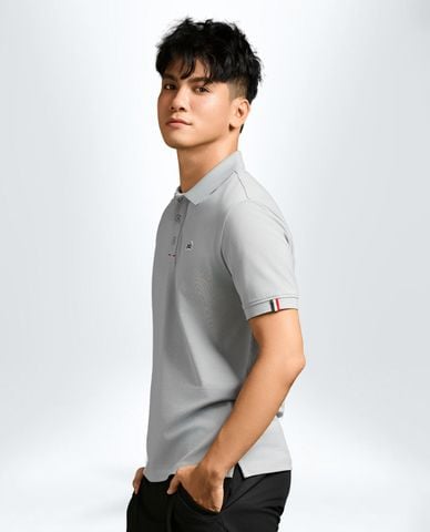  PILI - Áo polo nam tay ngắn phối patch logo 