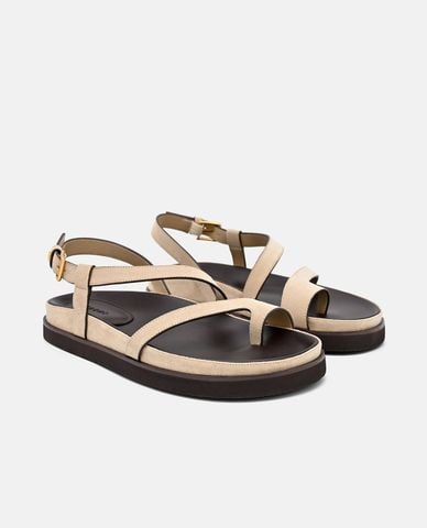  PEDRO - Giày sandals nữ đế bệt mũi tròn 