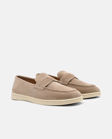  PEDRO - Giày lười nữ đế bệt mũi tròn Roam Suede 