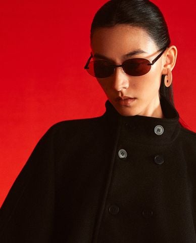  MUJOSH - Kính mát unisex gọng oval bản mảnh 