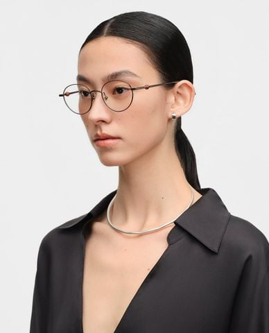  MUJOSH - Gọng kính oval unisex cổ điển 