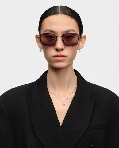  MUJOSH - Kính mát unisex gọng vuông bản mảnh 