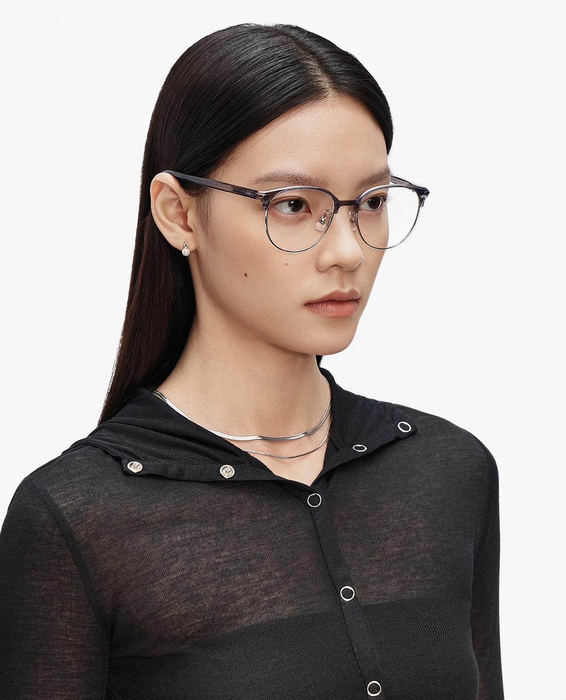 MUJOSH - Gọng kính tròn unisex bản vừa