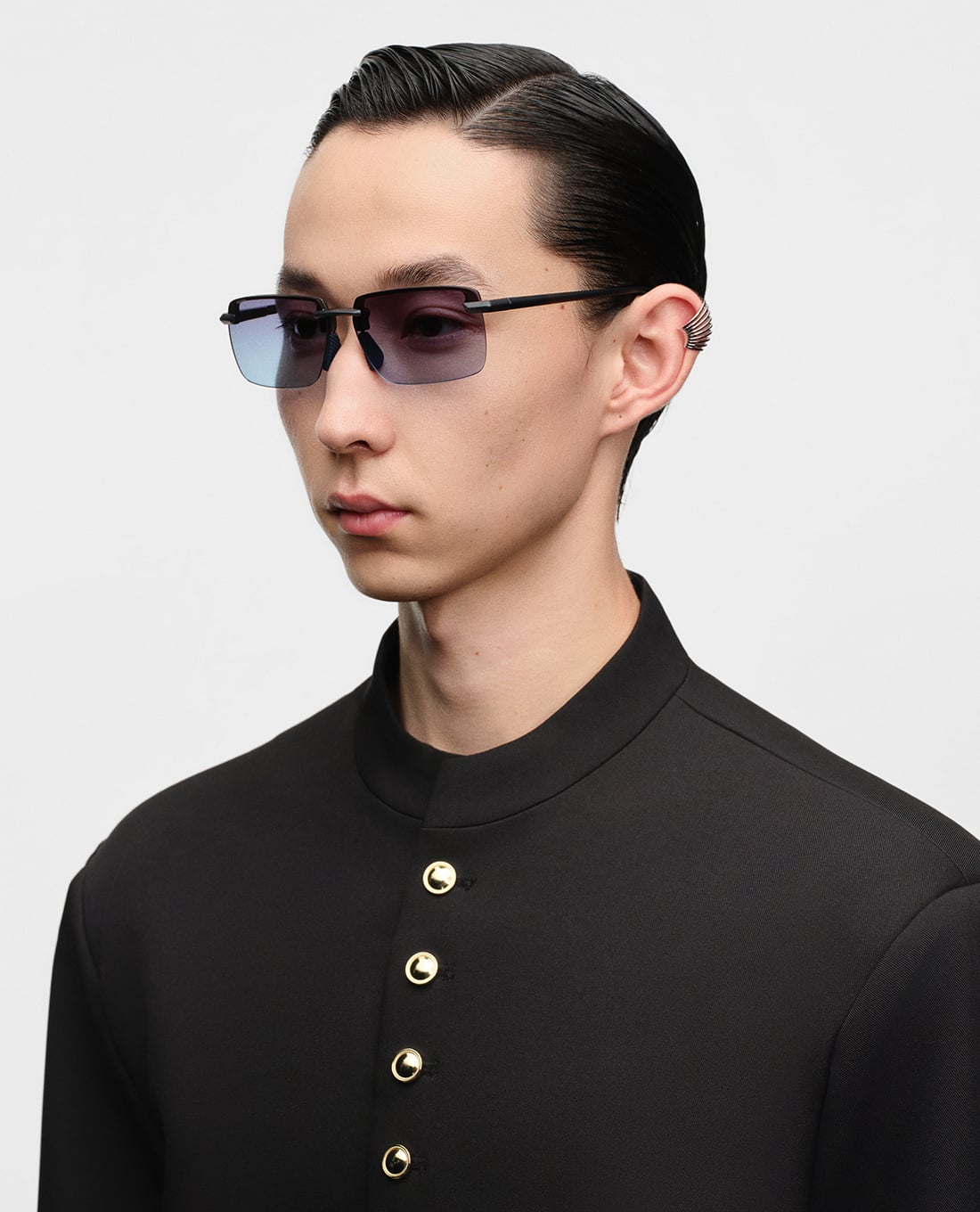 MUJOSH - Kính mát nam gọng chữ nhật bản mảnh