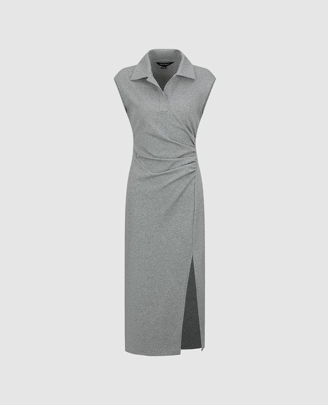 URBAN REVIVO - Đầm polo midi sát nách xẻ tà