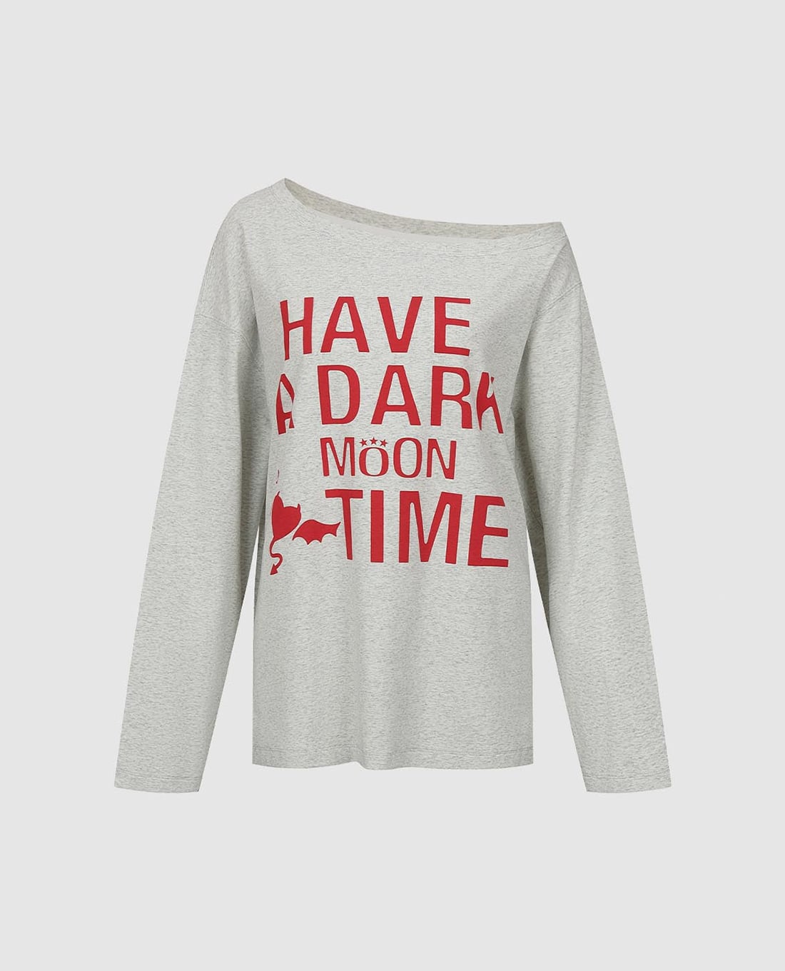 URBAN REVIVO - Áo trễ vai nữ tay dài in họa tiết