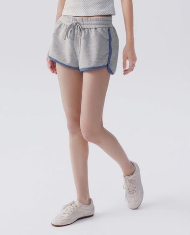  URBAN REVIVO - Quần short ngắn nữ thể thao phối viền 
