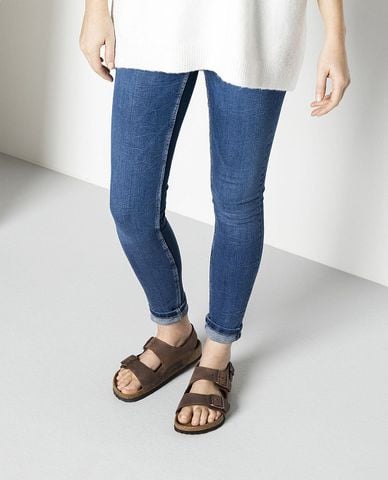  BIRKENSTOCK - Giày sandals unisex đế bệt Milano 