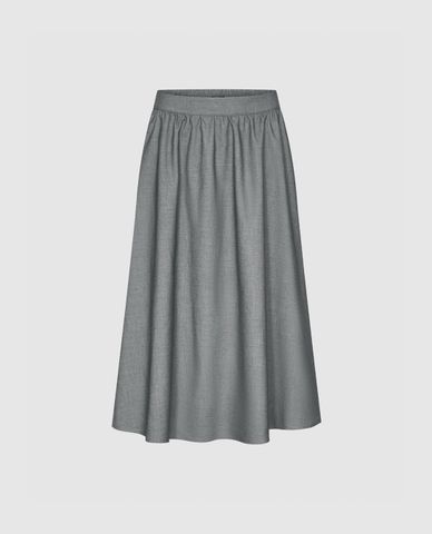  URBAN REVIVO - Chân váy chữ A midi lưng thun 