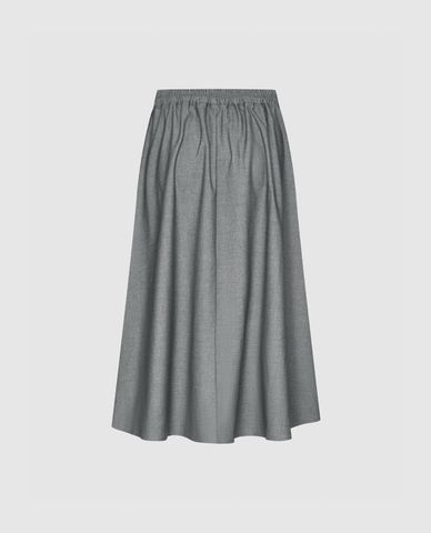  URBAN REVIVO - Chân váy chữ A midi lưng thun 