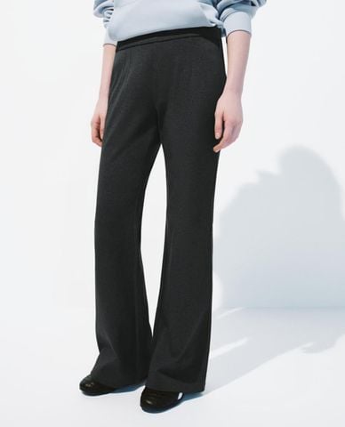  URBAN REVIVO - Quần nữ ống loe lưng cao 