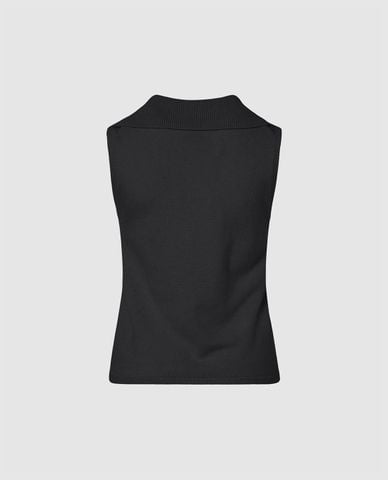  URBAN REVIVO - Áo dệt kim nữ sát nách cổ V 