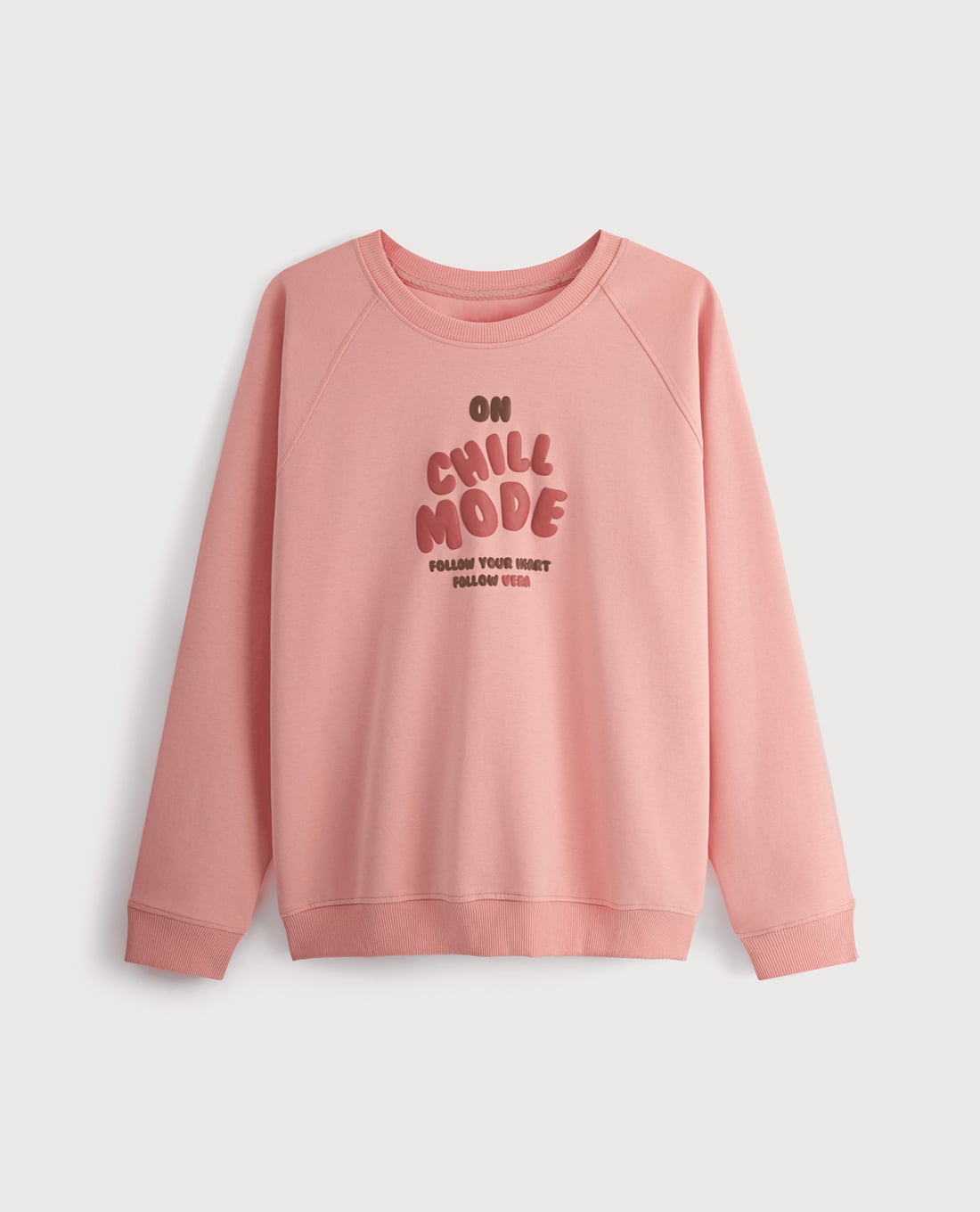 VERA - Áo sweater nữ cổ tròn tay dài in họa tiết