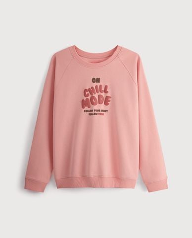  VERA - Áo sweater nữ cổ tròn tay dài in họa tiết 