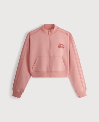  VERA - Áo khoác croptop nữ cổ cao tay dài in họa tiết 