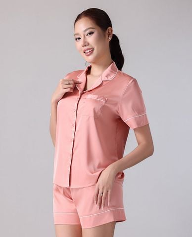  VERA - Bộ pijama ngắn nữ latin trơn tay ngắn 