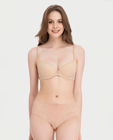  MISAKI - Quần lót nữ lưng cao microfiber phối ren 