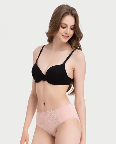  MISAKI - Quần lót nữ lưng cao microfiber phối ren 