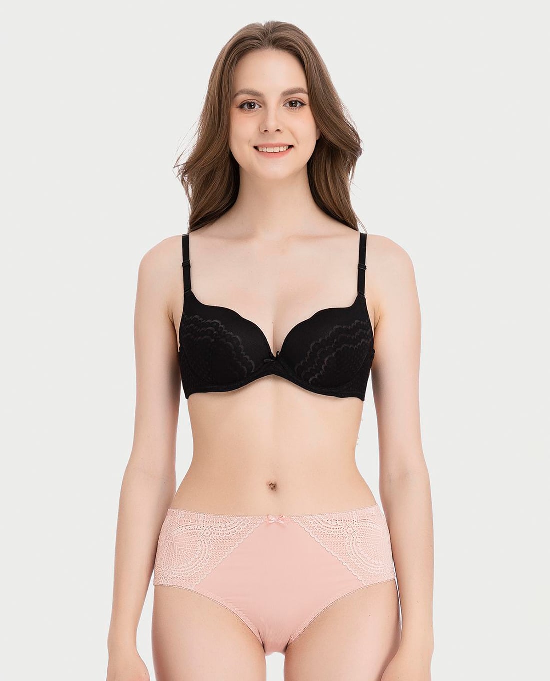 MISAKI - Quần lót nữ lưng cao microfiber phối ren