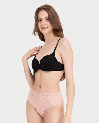  MISAKI - Quần lót nữ lưng cao microfiber phối ren 