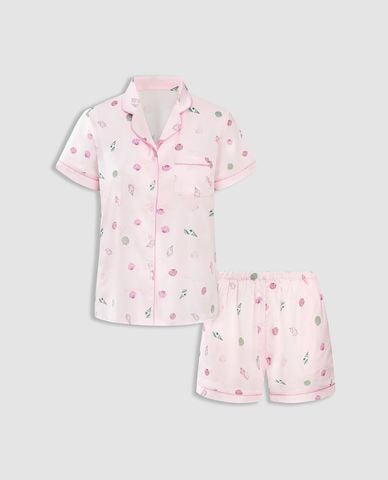  VERA - Bộ pijama ngắn nữ tay ngắn latin in 
