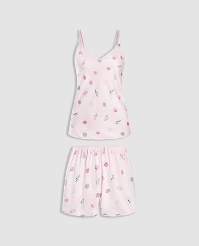  VERA - Bộ quần áo nữ ngắn mặc nhà hai dây latin in 