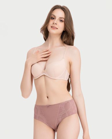  MISAKI - Quần lót nữ lưng cao microfiber phối ren 