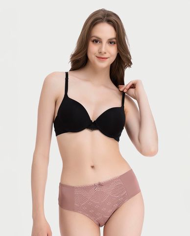 MISAKI - Quần lót nữ lưng cao microfiber phối ren 