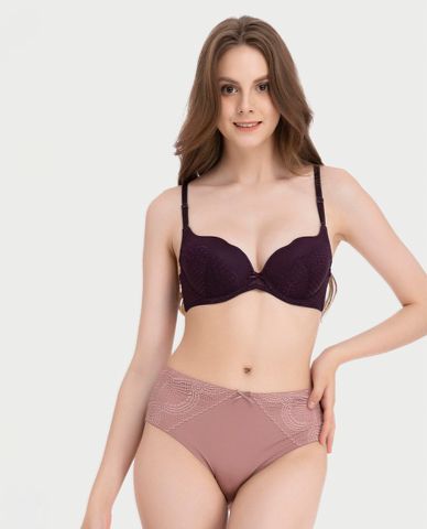 MISAKI - Quần lót nữ lưng cao microfiber phối ren 