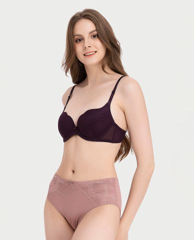  MISAKI - Quần lót nữ lưng cao microfiber phối ren 