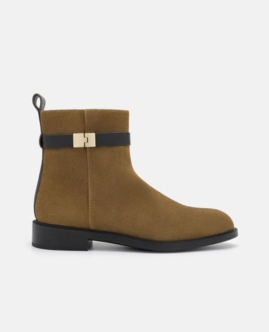  PEDRO - Giày boots nữ đế thấp cổ cao Jatte 