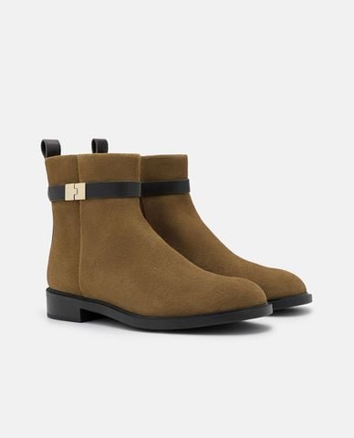  PEDRO - Giày boots nữ đế thấp cổ cao Jatte 