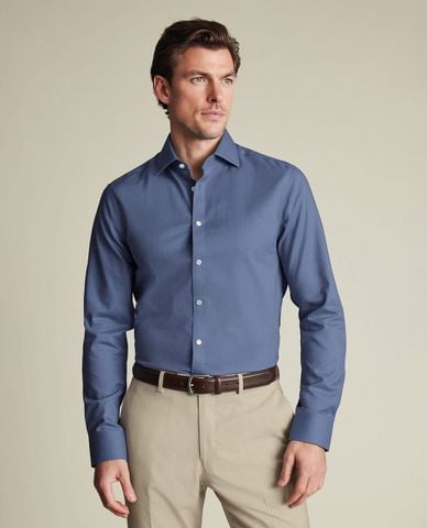  CHARLES TYRWHITT - Áo sơ mi nam cổ bẻ tay dài Non-Iron Twill 