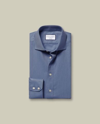  CHARLES TYRWHITT - Áo sơ mi nam cổ bẻ tay dài Non-Iron Twill 