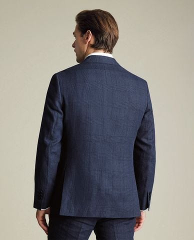  CHARLES TYRWHITT - Áo vest nam thanh lịch Pure Linen Check 