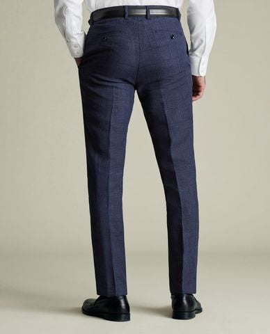  CHARLES TYRWHITT - Quần âu nam phom ôm Pure Linen Check 