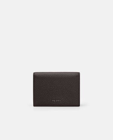  PEDRO - Ví ngắn nam dáng gập Embossed Leather 