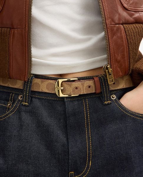  COACH - Thắt lưng nữ bản vừa Harness Buckle 