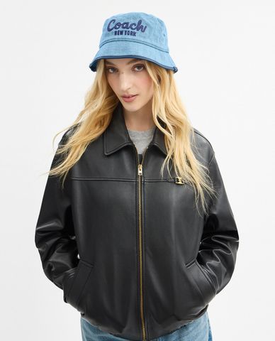  COACH - Nón bucket nữ Script Embroidered Denim 