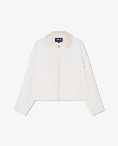 FILA - Áo khoác gió nữ tay dài phối khóa zip Heritage 