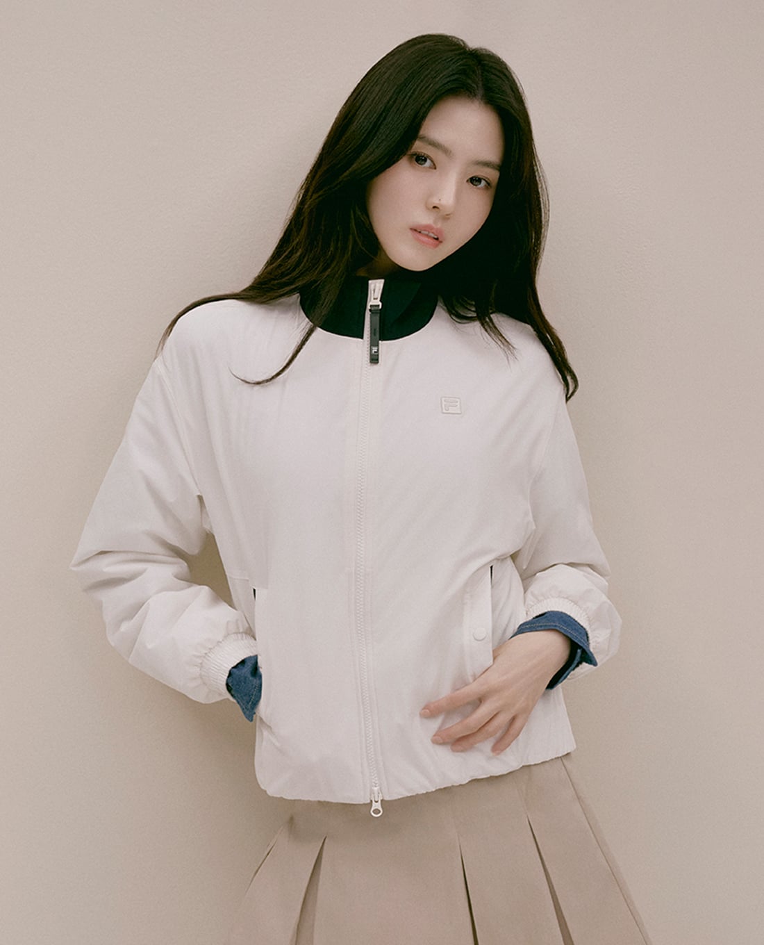 FILA - Áo khoác thể thao unisex cổ cao Heritage