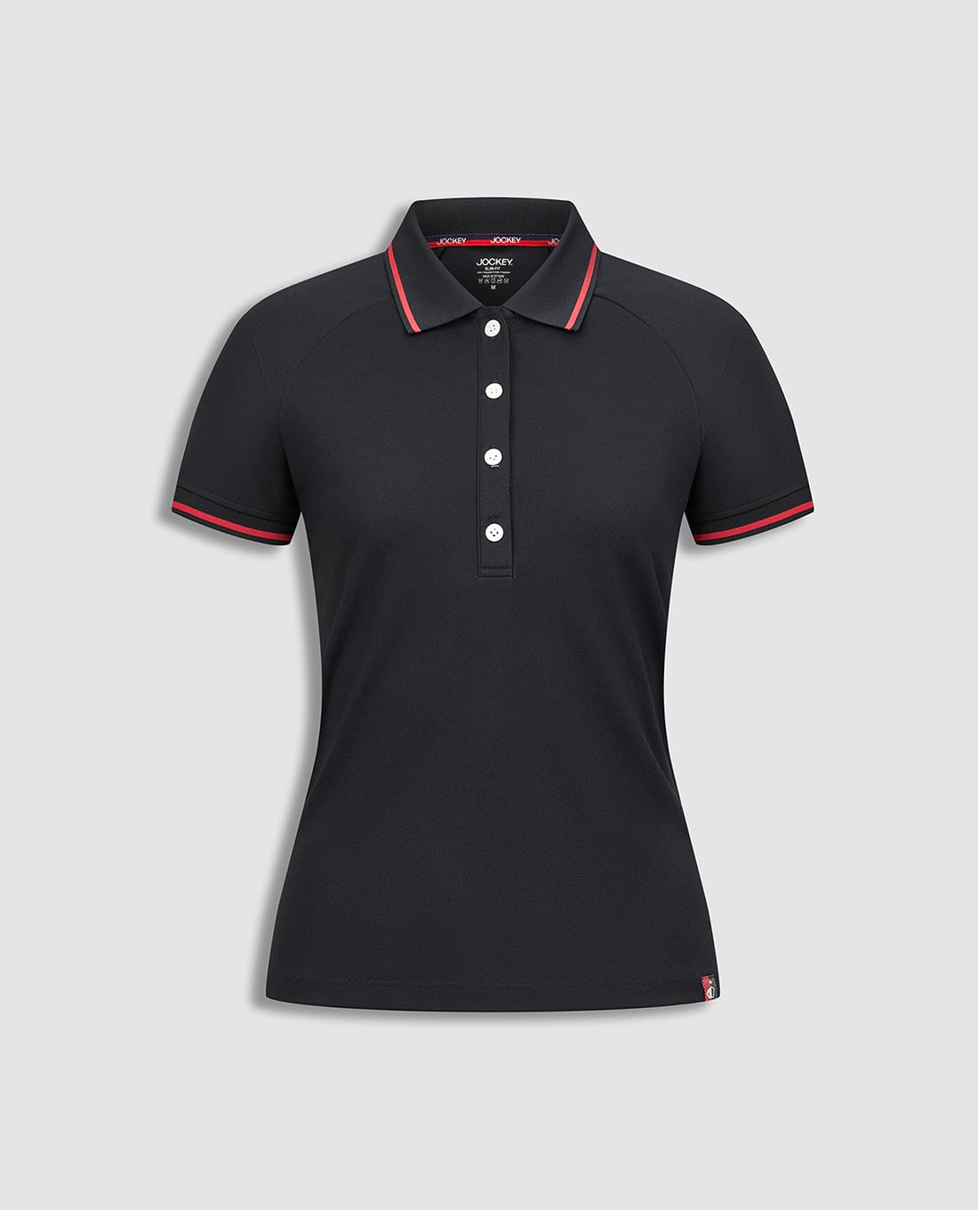 JOCKEY - Áo polo nữ cổ bẻ tay ngắn phối viền