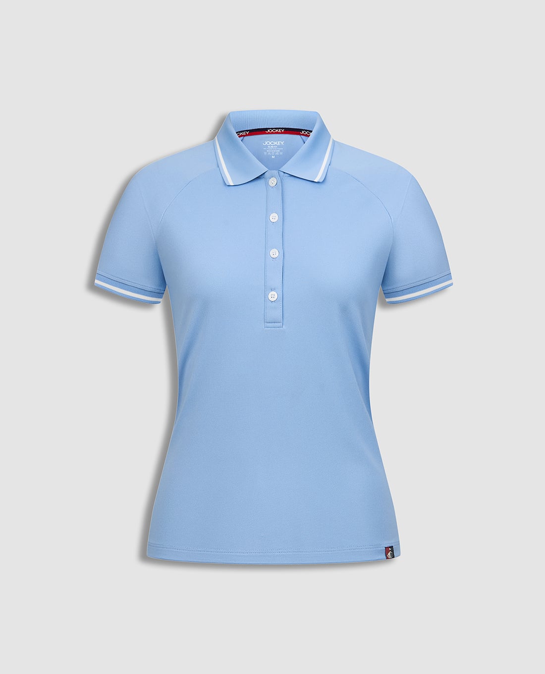 JOCKEY - Áo polo nữ cổ bẻ tay ngắn phối viền
