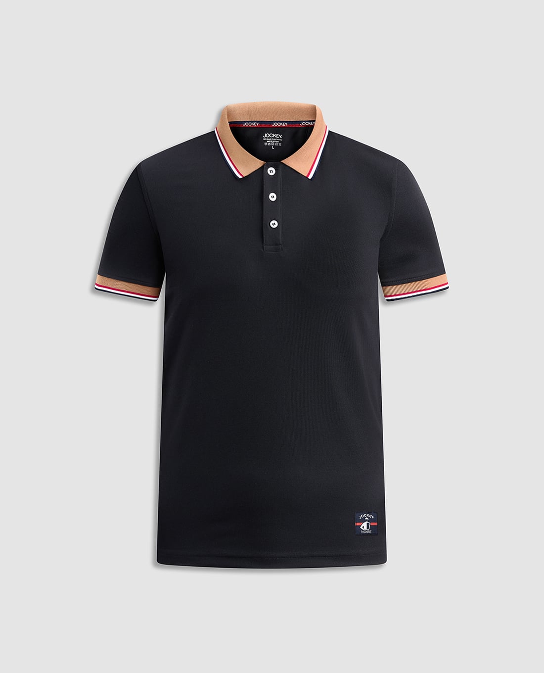 JOCKEY - Áo polo nam cổ bẻ tay ngắn Noire