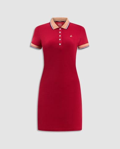  JOCKEY - Đầm polo midi cổ bẻ tay ngắn Noire 