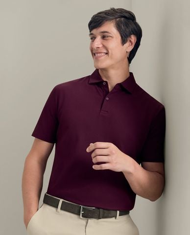  CHARLES TYRWHITT - Áo polo nam cổ bẻ tay ngắn Smart Pique 
