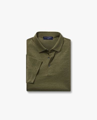  CHARLES TYRWHITT - Áo polo nam cổ bẻ tay ngắn Pure Linen 